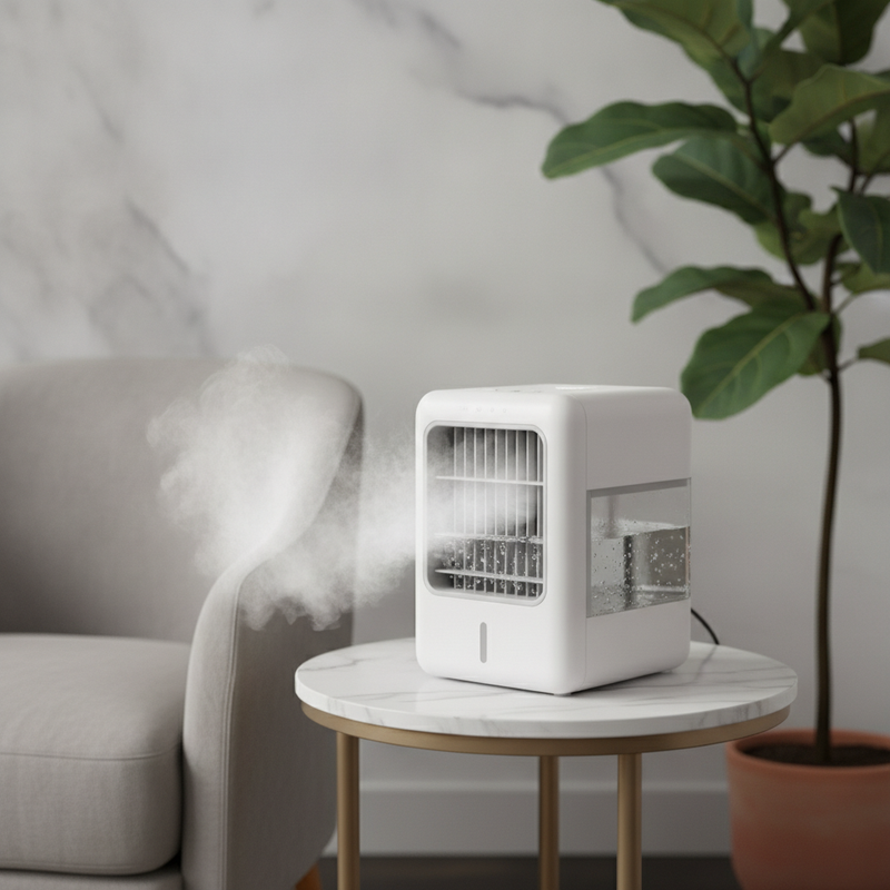 Mini rafraichisseur d air evaporatif avec reservoir d eau