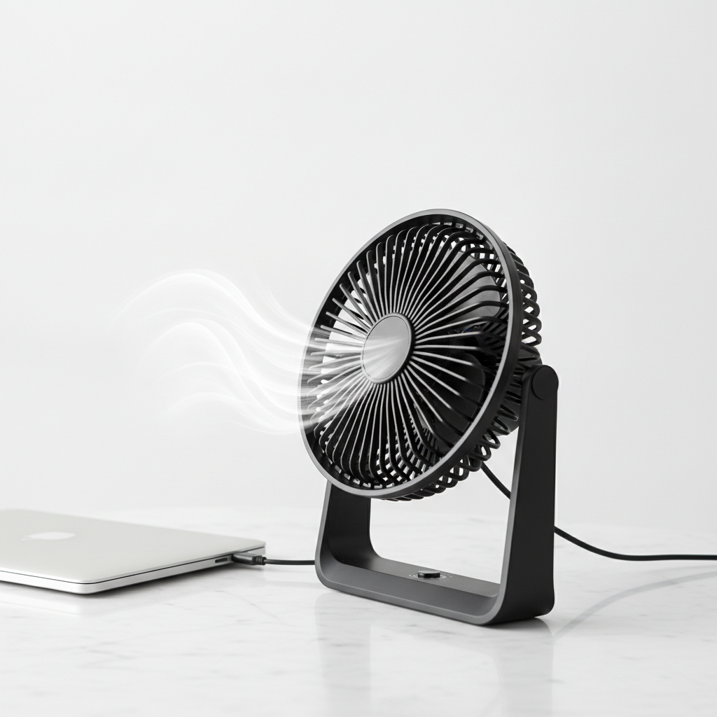 Ventilateur de table USB orientable 360 degres