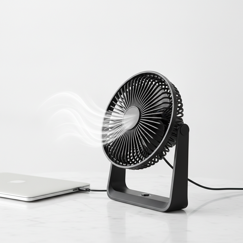 Ventilateur de table USB orientable 360 degres